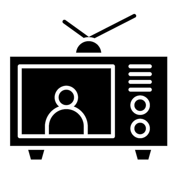 Estilo de ilustração vetorial de televisão