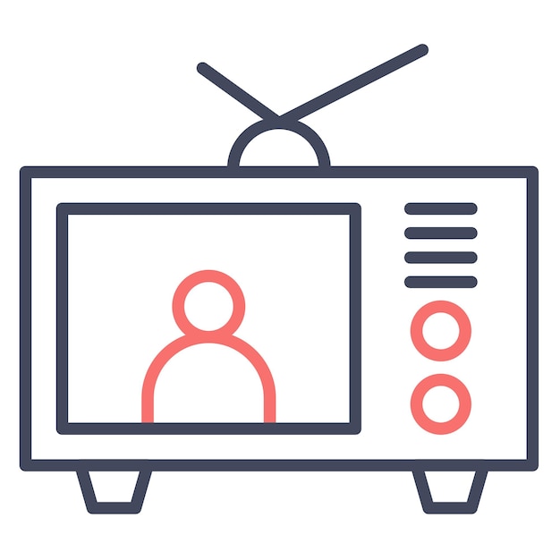 Estilo de ilustração vetorial de televisão