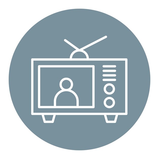 Estilo de ilustração vetorial de televisão