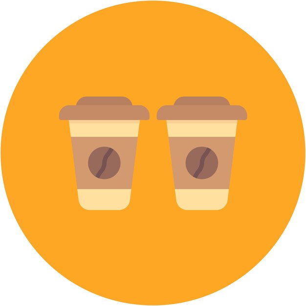 Estilo de ilustração vetorial de xícaras de café