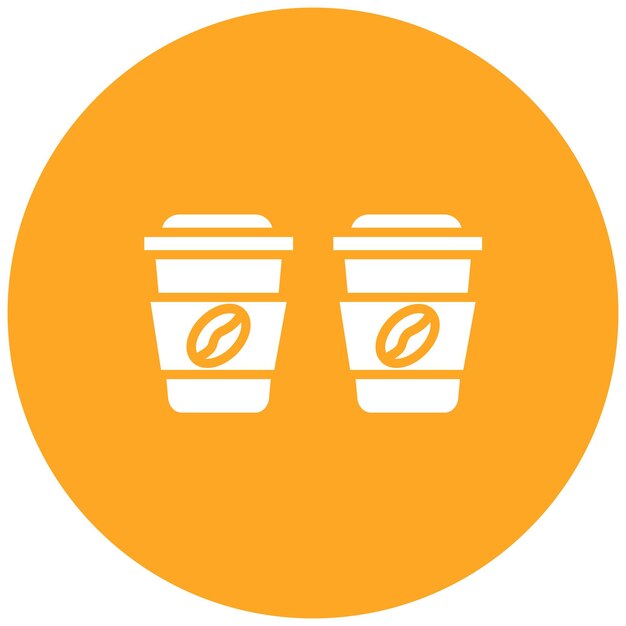 Estilo de ilustração vetorial de xícaras de café