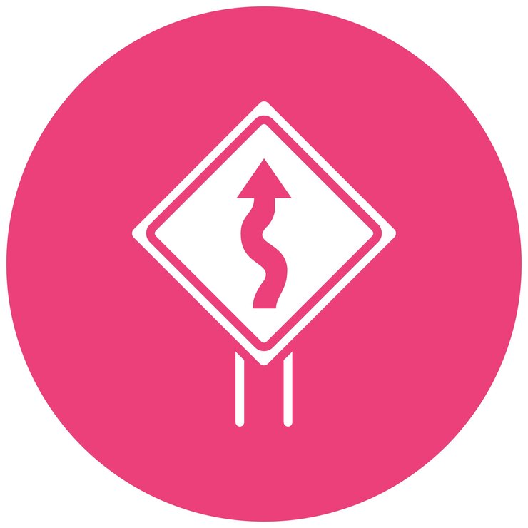 Vetor estilo de ilustração vetorial de zig zag road