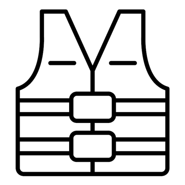 Estilo de ilustração vetorial do colete de vida