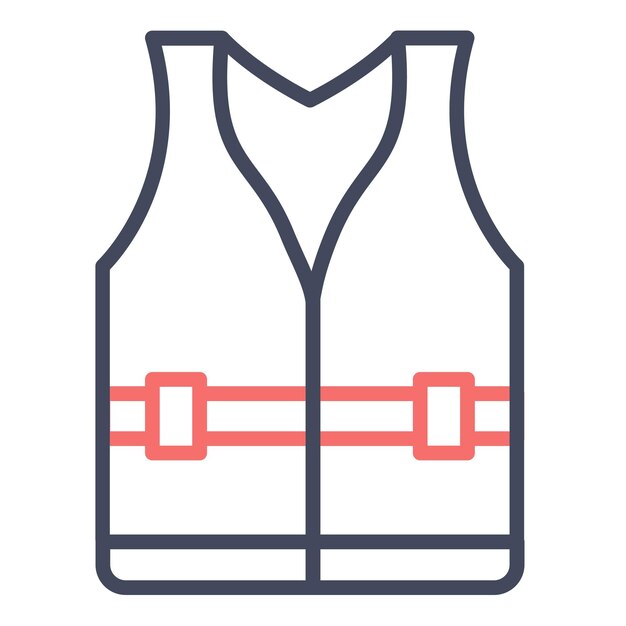 Estilo de ilustração vetorial do colete de vida