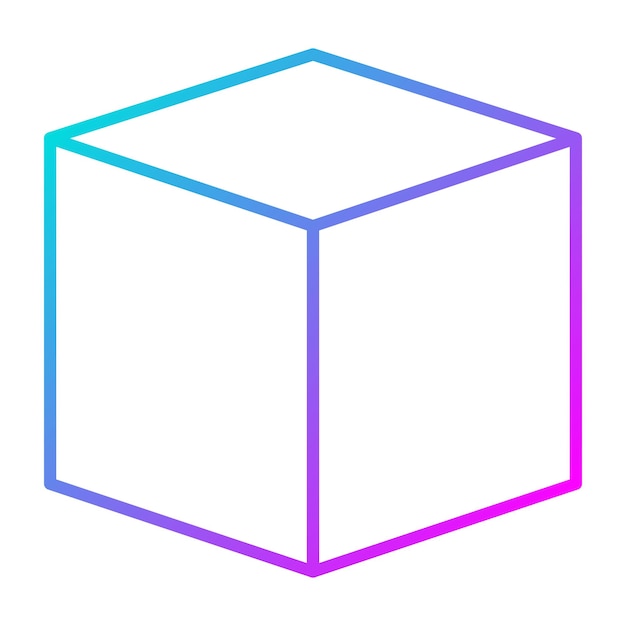 Estilo de ilustração vetorial do cubo