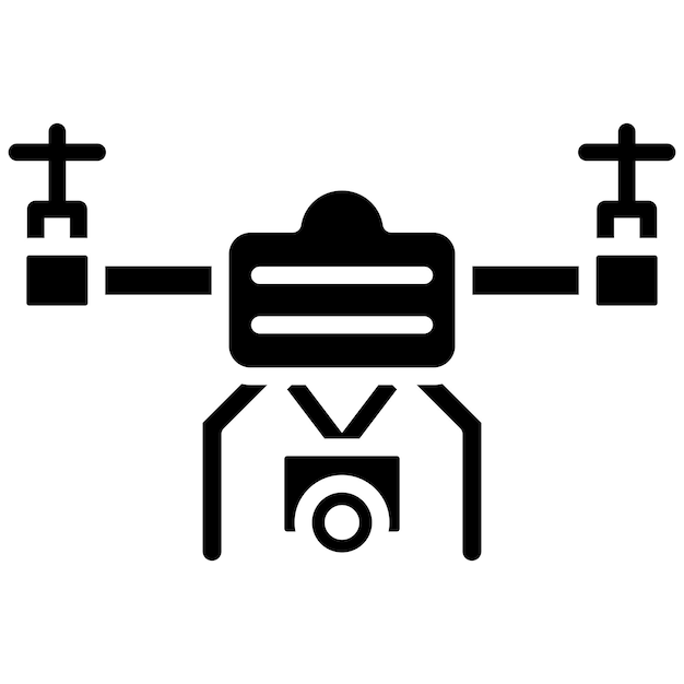Estilo de ilustração vetorial do drone da câmera