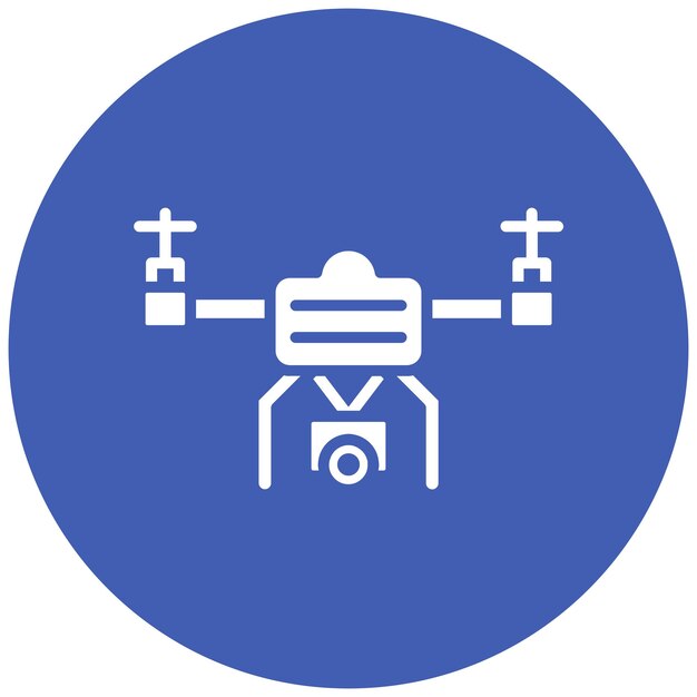 Estilo de ilustração vetorial do drone da câmera