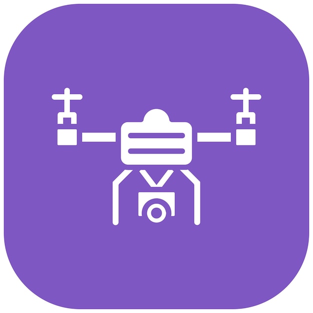 Estilo de ilustração vetorial do drone da câmera
