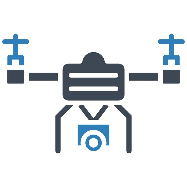 Estilo de ilustração vetorial do drone da câmera