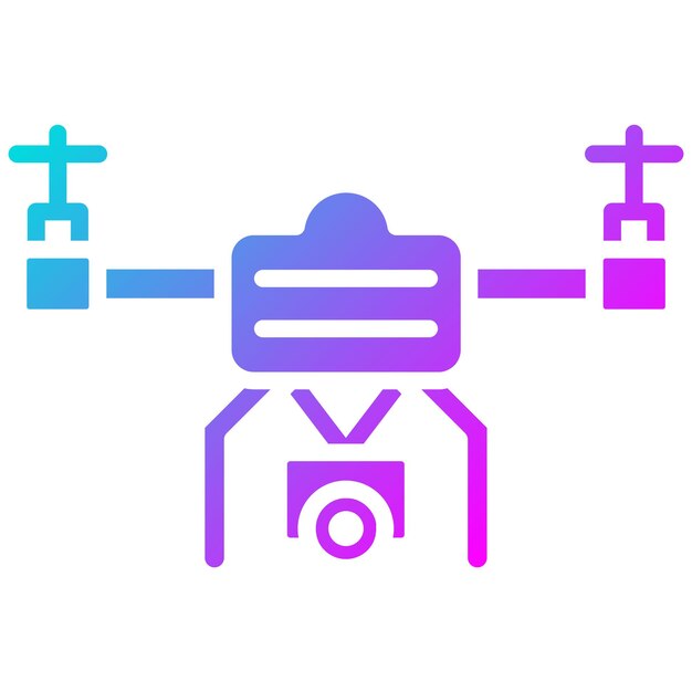 Estilo de ilustração vetorial do drone da câmera