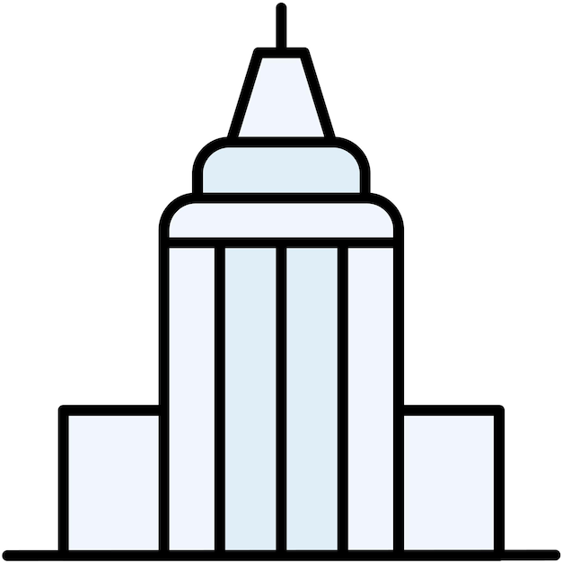Estilo de ilustração vetorial do Empire State Building
