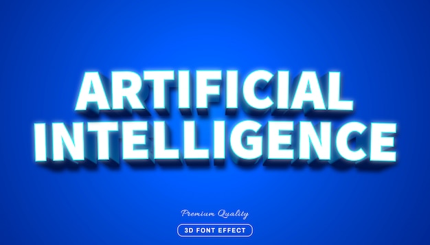 Estilo de inteligência artificial, efeito de texto editável