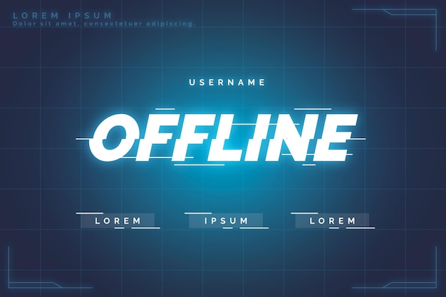 Vetor estilo de jogador de banner de contração offline