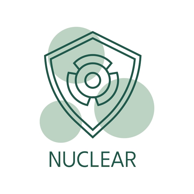 Estilo de logotipo de ícone de cor nuclear