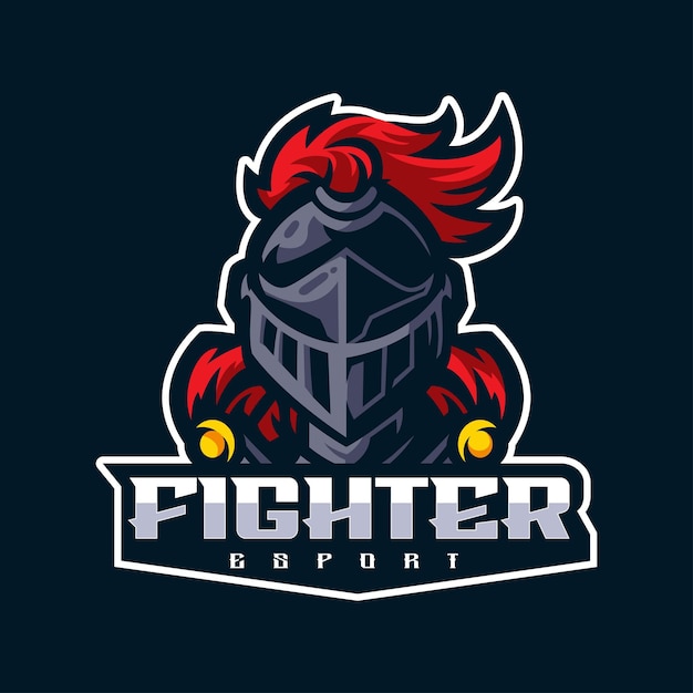 Estilo de logotipo Esport de jogos espartanos de ilustração vetorial