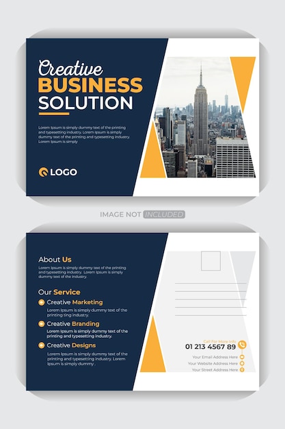Estilo de luxo e moderno Cor criativa e layout criativo Cartão postal de negócios profissional ou EDDM