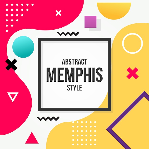 Estilo de memphis abstrato