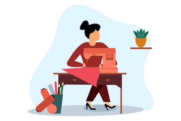 Estilo de moda Desenho de ilustração plana