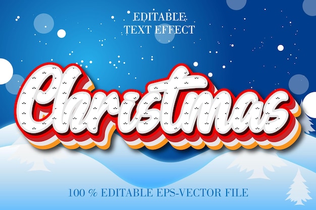 Estilo de relevo 3D editável de Natal