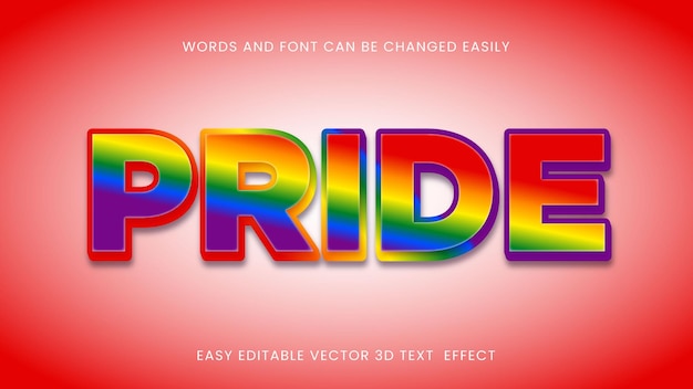 Estilo de texto 3d do orgulho