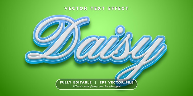 Estilo de texto editável de efeito de texto Daisy