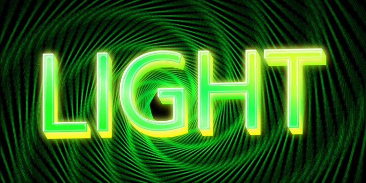 Estilo de texto retro e brilhante editável com efeito de luz de néon