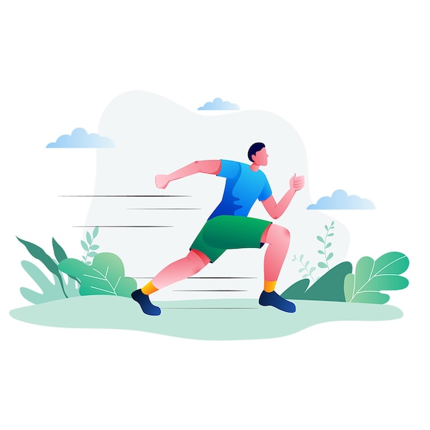 Estilo de vida ativo e conceito de corrida