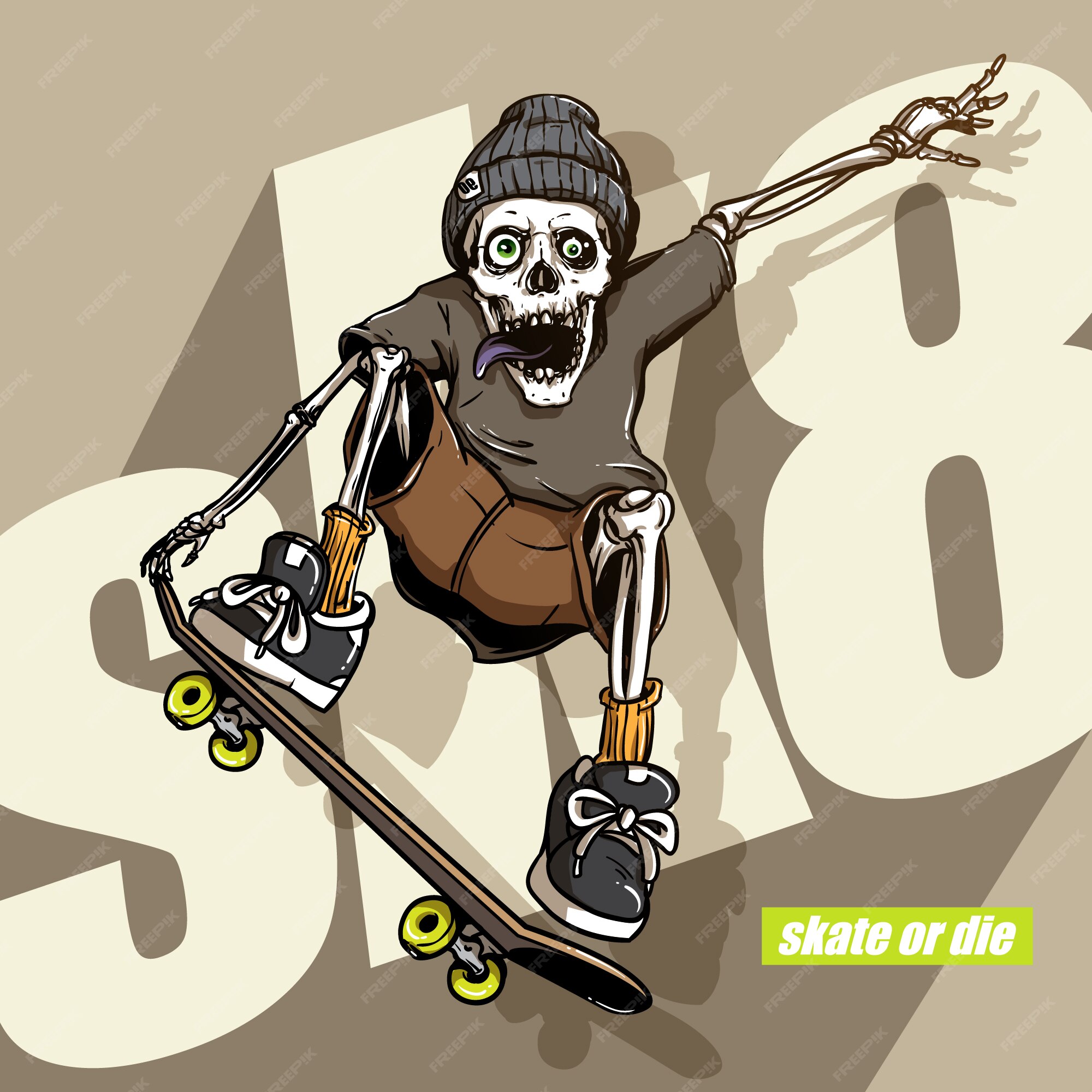 Skateboarding Do Jogo Do Crânio Do Estilo Do Desenho Da Mão Ilustração do  Vetor - Ilustração de forma, lifestyle: 76038733