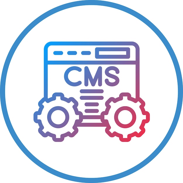 Vetor estilo do ícone cms