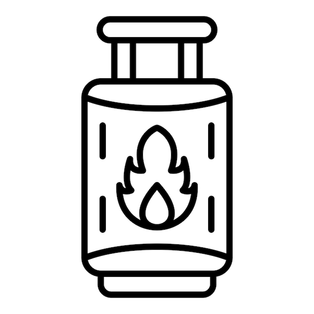 Vetor estilo do ícone da garrafa de gás