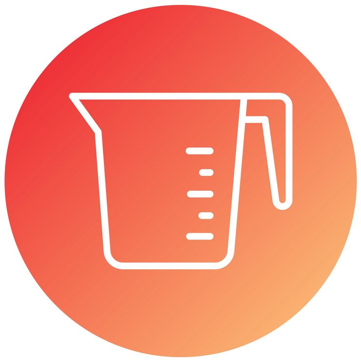 Vetor estilo do ícone da taça de medição de design vetorial