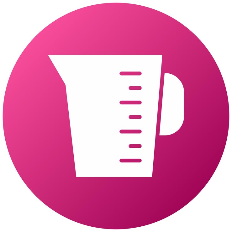 Vetor estilo do ícone da taça de medição de design vetorial