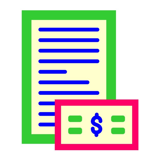 Vetor estilo do ícone da taxa de documentação
