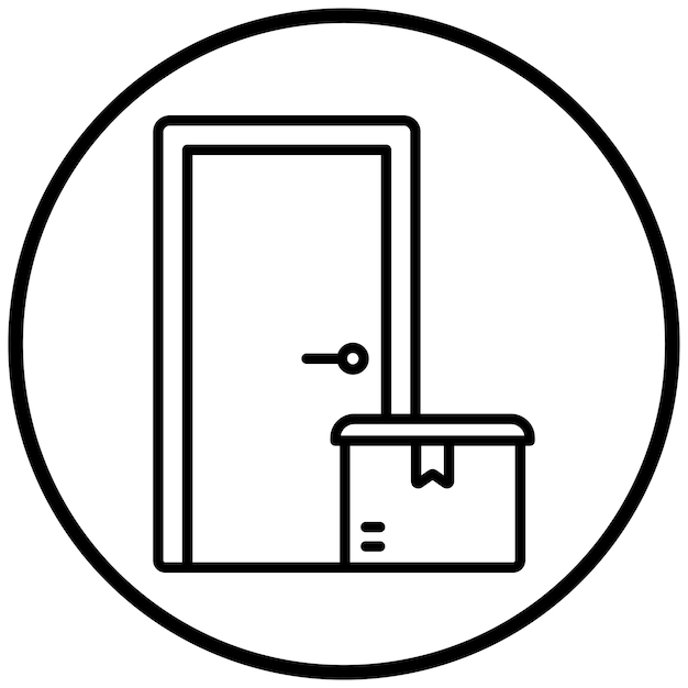 Estilo do ícone de entrega de porta a porta