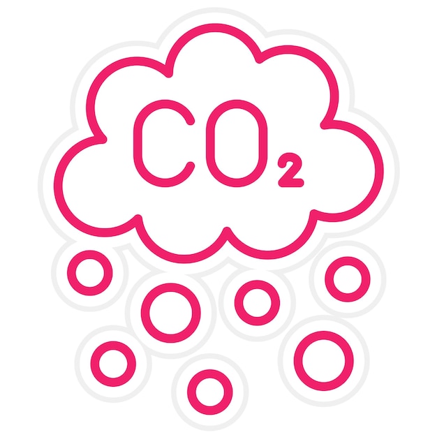 Estilo do ícone de poluição por co2