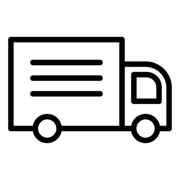 Estilo do ícone do camião de entrega