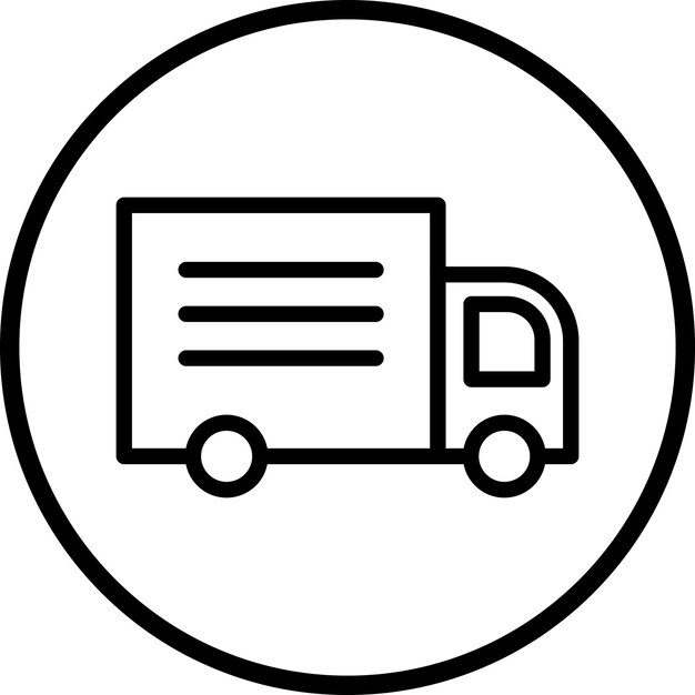 Estilo do ícone do camião de entrega