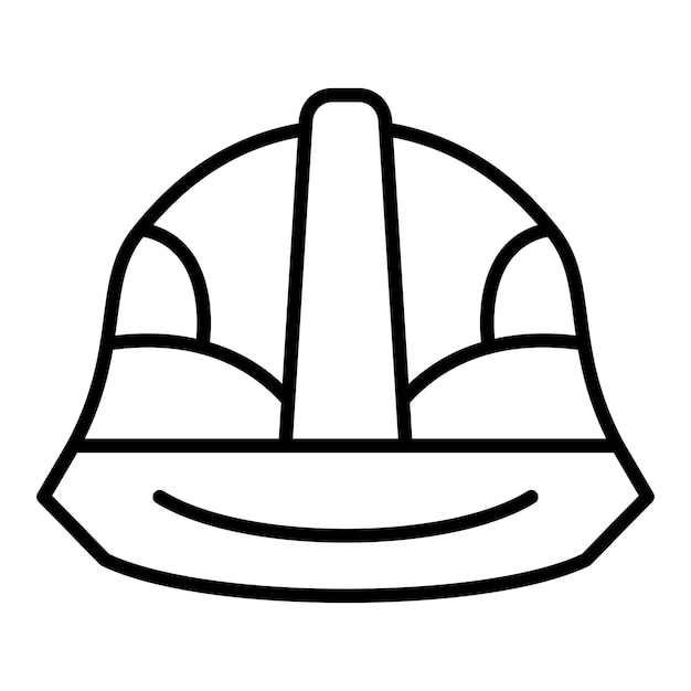 Estilo do ícone do capacete de segurança