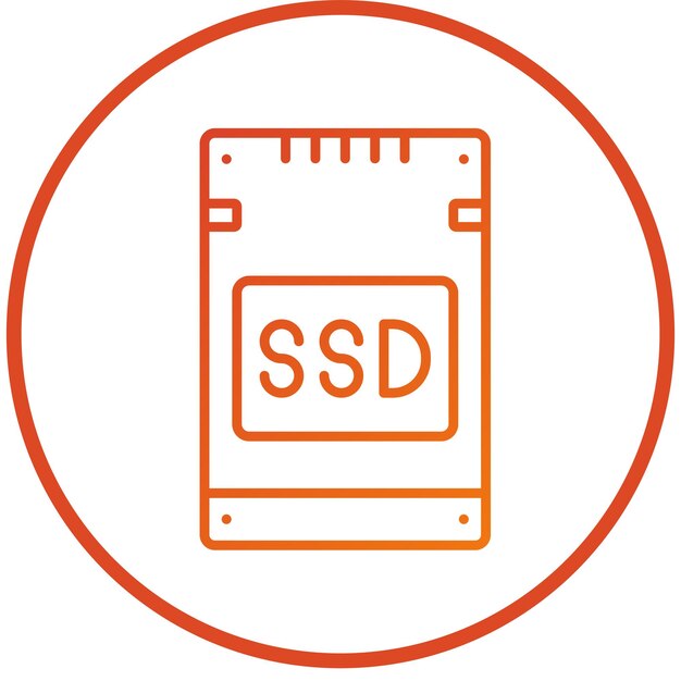 Vetor estilo do ícone do cartão ssd