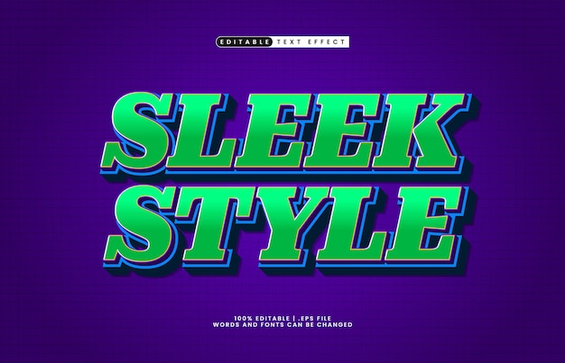 estilo elegante efeito de texto editável com um estilo de texto simples e moderno