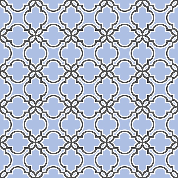 Estilo islâmico azul padrão sem emenda