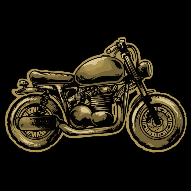 Vetor estilo pirralho motocicleta logotipo mascote design