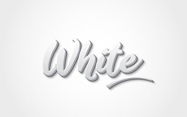 Estilo premium de modelo de efeito de texto branco
