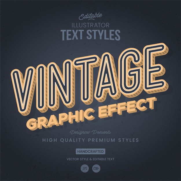 Estilo retro e vintage de texto