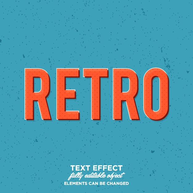 Vetor estilo simples texto retro com padrão de meio-tom desvanece-se