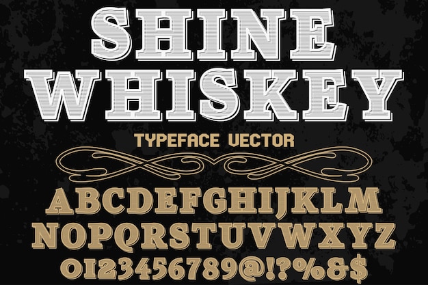 estilo vintage alfabético estilo gráfico brilhar de uísque