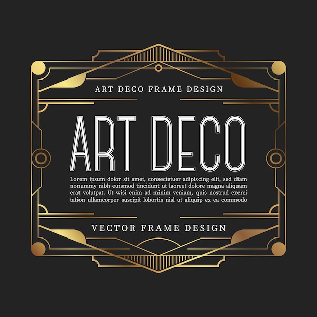 Vetor estilo vintage art deco