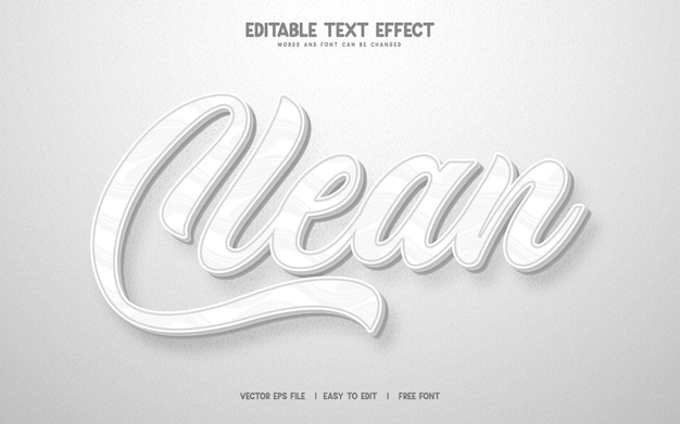 Estilos de efeito de texto 3D editáveis