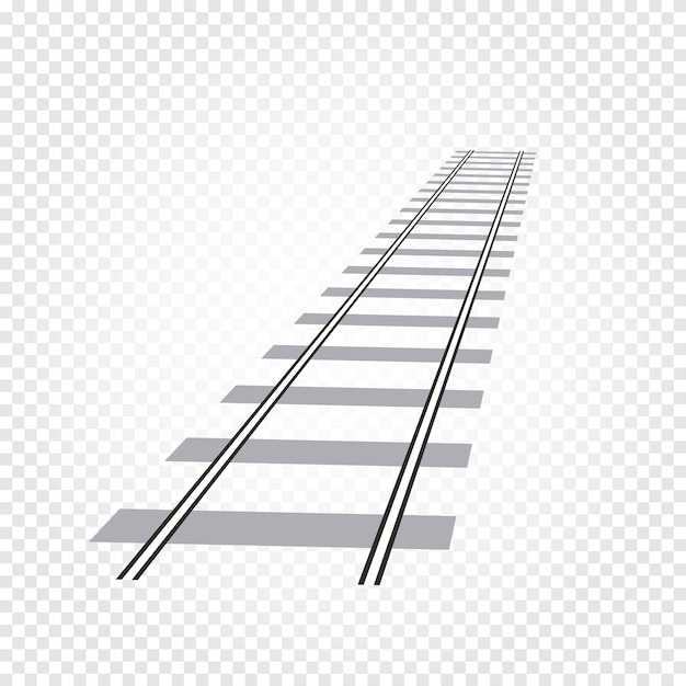 Estrada ferroviária de cor cinza abstrata isolada na ilustração vetorial de escada de fundo quadriculado