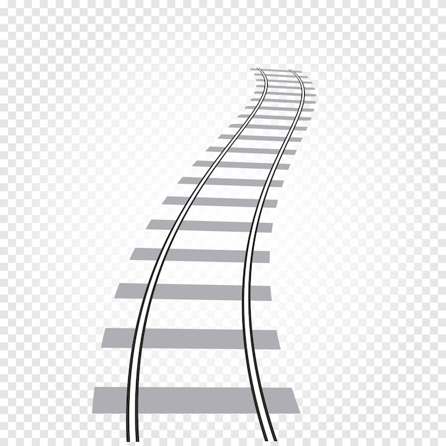 Estrada ferroviária de cor cinza abstrata isolada na ilustração vetorial de escada de fundo quadriculado
